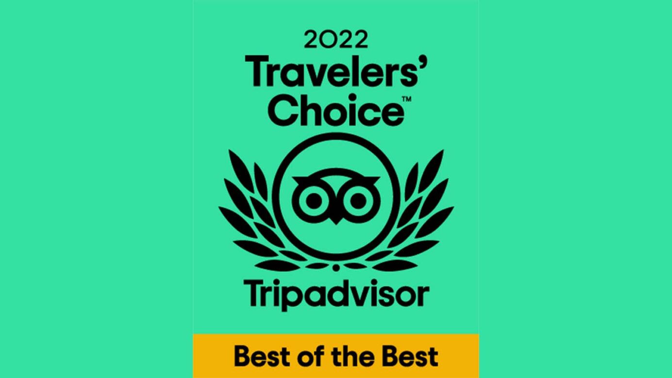 Tripadvisor Travelers' Choice Best of the Best Award 2022