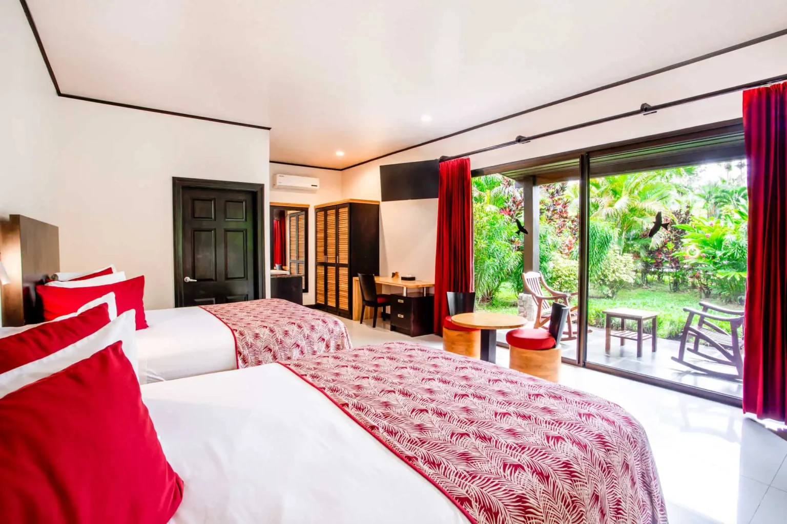 Superior suite with 2 Queen beds and garden view in Arenal Manoa Hot Springs Resort